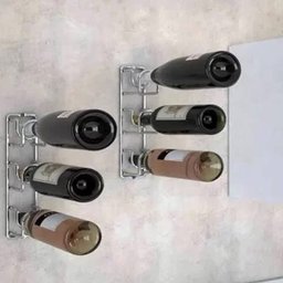 Adega de Parede Suporte para 3 Garrafas de Vinho Mini Aramado Masutti Cube - 3