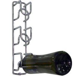 Adega de Parede Suporte para 3 Garrafas de Vinho Mini Aramado Masutti Cube - 2