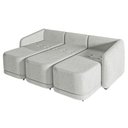 Ver mais imagens de Sofá Cama Modulado Retrátil e Reclinável Decorativo Varsóvia 336cm Linho Cinza G33 - Gran Belo