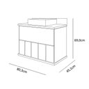 Ver imagem 4 de Gabinete de Banheiro Milano 80 com Espelho Lumini Pistache/freijo - Mgm