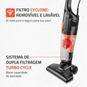 Ver imagem 3 de Aspirador de Pó Vertical Mondial Turbo Cycle 2 em 1 Preto/laranja 1100w 127v - Ap-35