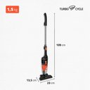 Ver mais imagens de Aspirador de Pó Vertical Mondial Turbo Cycle 2 em 1 Preto/laranja 1100w 127v - Ap-35