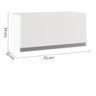 Armário Aéreo Horizontal Para Lavanderia e Área de Serviço Moob Puxador Cava 70cm Branco - 3