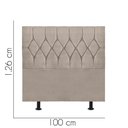 Ver imagem 3 de Cabeceira Estofada Cama Box Solteiro 100cm Istambul Corino Bege- Mabe Magazine