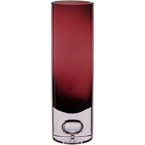 Vaso Decorativo Enfeite Casa Tubo Home&Co Vidro 20x6x6cm Roxo