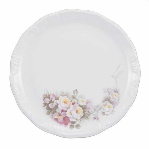 Prato Raso Porcelana 27 cm Decoração Vitória Porcelana Schmidt