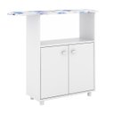 Ver mais imagens de Tábua de Passar Roupa Com Armário 2 Portas Para Lavanderia: Branco
