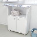 Ver imagem 1 de Tábua de Passar Roupa Com Armário 2 Portas Para Lavanderia: Branco
