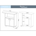 Ver imagem 6 de Tábua de Passar Roupa Com Armário 2 Portas Para Lavanderia: Branco