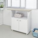 Ver imagem 2 de Tábua de Passar Roupa Com Armário 2 Portas Para Lavanderia: Branco