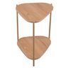 Mesa Lateral de Apoio Orgânica Artesano 45 Cm (largura) em Mdp Hanover (mel) e Pés em Aço Dourado - 3