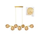 Ver imagem 3 de Pendente Jabuticaba 1,20m Dourado 7 Globos com Led G9