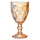 Ver imagem 1 de Taça de Vidro Diamond Diamante Âmbar Metalizado 300ml Água Class Home