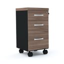 Ver imagem 1 de GAVETEIRO VOLANTE 3 GAVETAS PANDIN PE40 - WALNUT GVPS03GVPE40