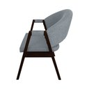 Ver imagem 4 de Kit 6 Cadeiras de Jantar Madeira Maciça Castanho Premium Helen Linho Cinza