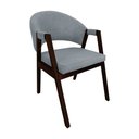 Ver imagem 2 de Kit 6 Cadeiras de Jantar Madeira Maciça Castanho Premium Helen Linho Cinza