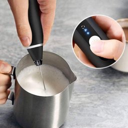 Mini Mixer Batedor Elétrico Bebidas e Ovos Portátil Preto - 4