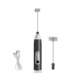 Mini Mixer Batedor Elétrico Bebidas e Ovos Portátil Preto - 1