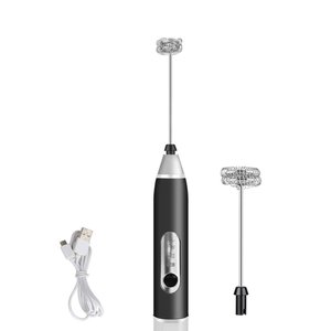 Mini Mixer Batedor Elétrico Bebidas e Ovos Portátil Preto