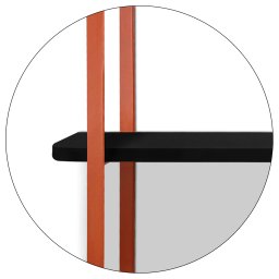 Prateleira Tripla Nicho Hone Modelo Industrial Decoração Casa 60x15 Cobre/Preto - 5