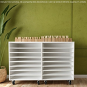 Ver imagem 2 de Porta Cartolinas Eva Color Set A1 Armário para Papelaria Mdf Branco