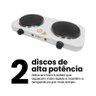 Fogão Elétrico Portátil de Mesa Disco 220v Duas Bocas Branco - 4