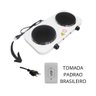 Fogão Elétrico Portátil de Mesa Disco 220v Duas Bocas Branco - 5