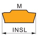 Ver imagem 2 de Inserto Torneamento Aresta Única Corte e Canal 16.4mm X 3mm X 0.4mm - Prament Lcmr 031604-m:t8330
