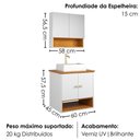Ver imagem 3 de Gabinete Banheiro Espelheira e Cuba Branca Orion Naturalle Branco Bechara