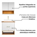 Ver imagem 5 de Gabinete Banheiro Espelheira e Cuba Branca Orion Naturalle Branco Bechara