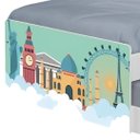 Ver imagem 4 de Bicama Tema Solteiro Mundo Viagens