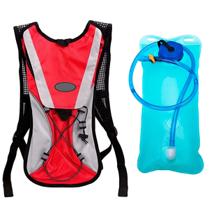 Mochila De Hidratação Com Refil 2 Litros Água Térmica Jws:Vermelho/2 Litros