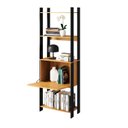 Ver imagem 5 de Estante de Livros Industrial 252CMX178CM 15 Prateleiras 2 Portas Marrom/Lamina Mel/Preto