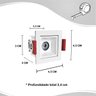 Spot de Embutir Mini Led Downlight Recuado Sala 3000k Bet55 - 4