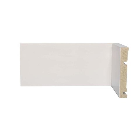 Guarnição 10cm x 15mm Metro Linear Barra 225cm Guarnições Branco Graddus