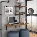 Ver imagem 1 de Escrivaninha Suspensa Industrial Mykonos Preto/cina - Moveis Arapongas Preto Fosco/cinamomo