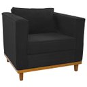 Ver imagem 6 de Kit Sofá 2 Lugares e Poltrona Europa Suede ADJ Decor - Preto