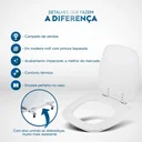 Ver imagem 3 de Tampa de Vaso em MDF Mariana Branco para bacia Icasa