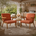 Ver imagem 3 de Kit 2 Poltronas Serena Pés Madeira Maciça para Sala de Estar ou Tv Tecido Courino Moderna Decorativa