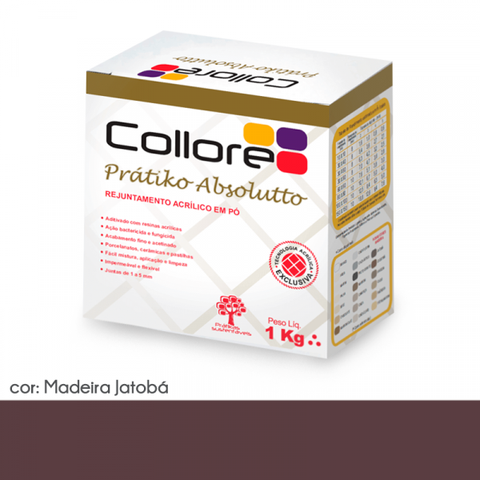 Rejunte Acrílico para Piscina Absoluto Cor Madeira Jatobá - Collore Pratiko - 1kg