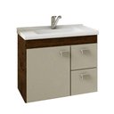 Ver imagem 3 de Gabinete de Banheiro com Cuba e Espelheira Hortencia 55cm Cafe/off White - Mgm