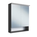 Ver imagem 1 de Armário Espelheira para Banheiro com 2 Portas e Iluminação Led Es8040 Grafite
