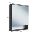 Ver imagem 4 de Armário Espelheira para Banheiro com 2 Portas e Iluminação Led Es8040 Grafite