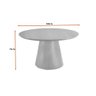 Mesa de Jantar Redonda 180cm Mogny Madeira Maciça Castanho Claro - Sallar Home - 3