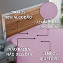 Ver imagem 6 de Lençol de Cima 200 Fios Solteiro 100% Algodão sem Elástico Infantil Bicama:rosa Bebe