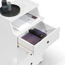 Ver imagem 3 de Mesa de Cabeceira Luxo New Ii 4 Gavetas Branco – EJ Móveis