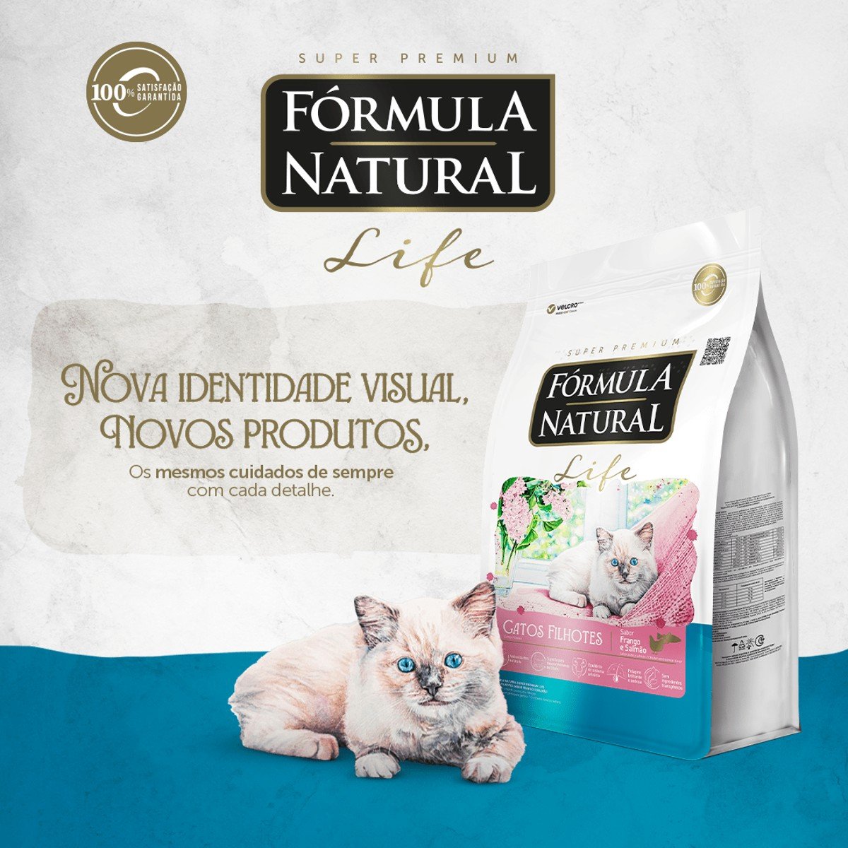 Fórmula Natural Super Premium Life Gatos Filhotes Sabor Frango e Salmão - 3