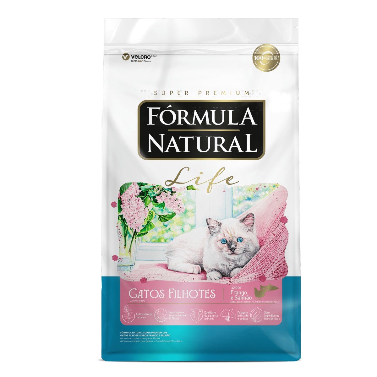 Fórmula Natural Super Premium Life Gatos Filhotes Sabor Frango e Salmão