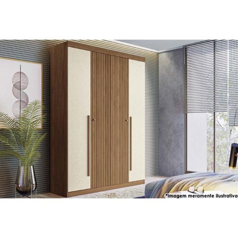 Guarda Roupa 4 Portas e 2 Gavetas Buriti Jatoba/areia - Santos Andirá