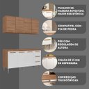 Ver imagem 5 de Balcão Cozinha Joia 1.50m Luxo + Aereo Madeirado/Branco Mesclado